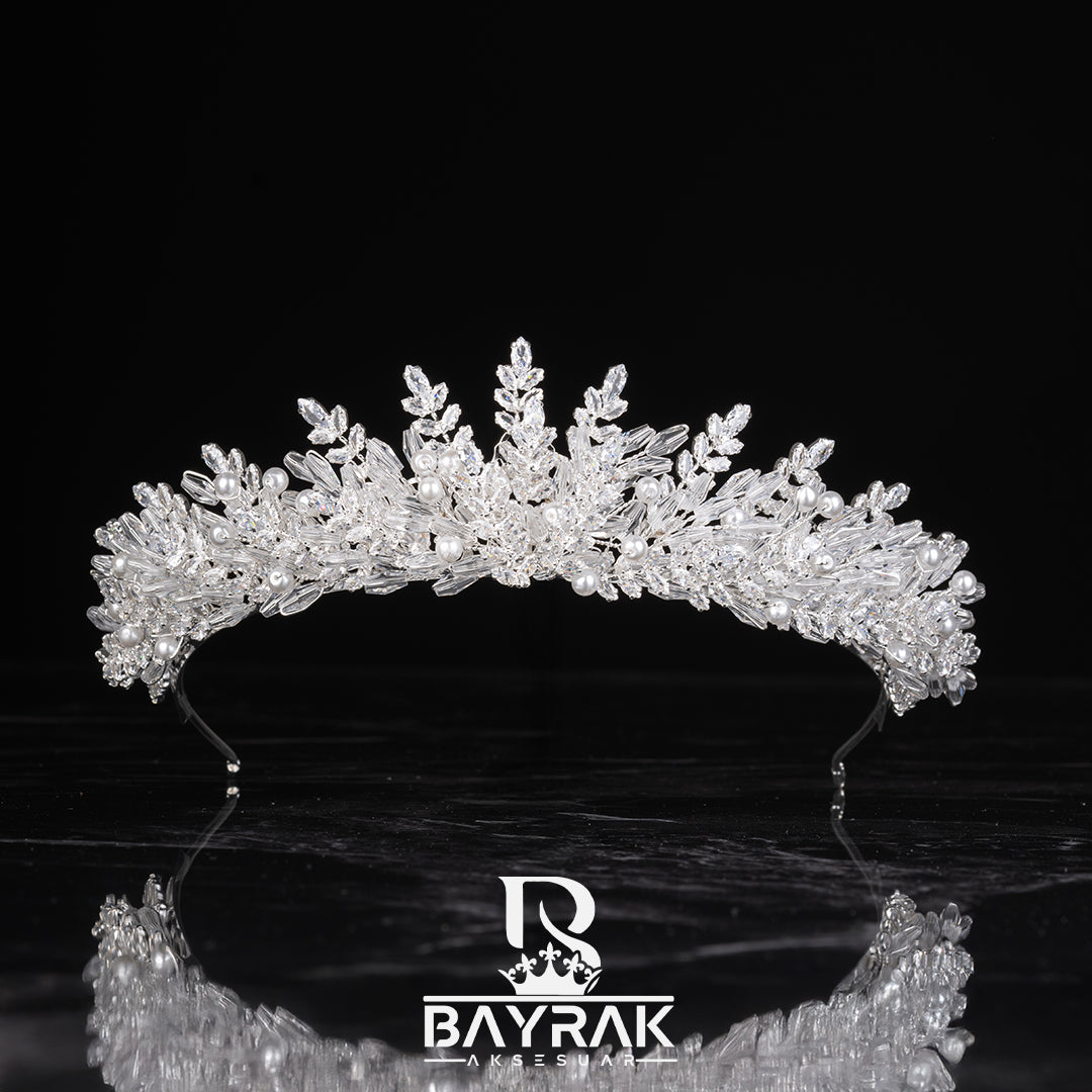 ELARİS 585 | Zirkon Taşlı Gelin Tacı