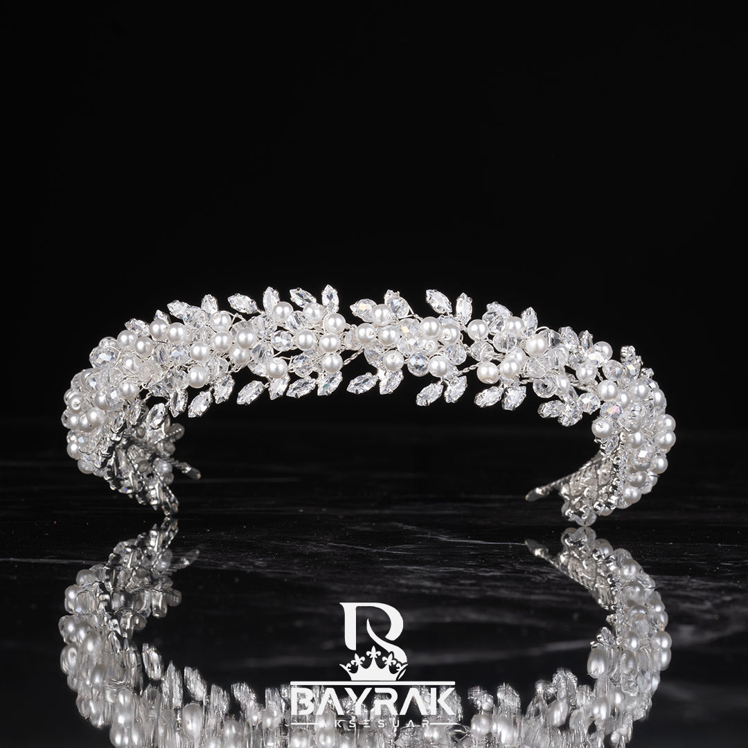 VELORIA 980 | ZİRKON TAŞLI GELİN TACI / SAÇ AKSESUARI
