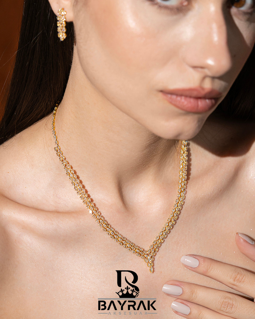 ILARIA - 655 - / Zirkon Taşlı Takı Seti