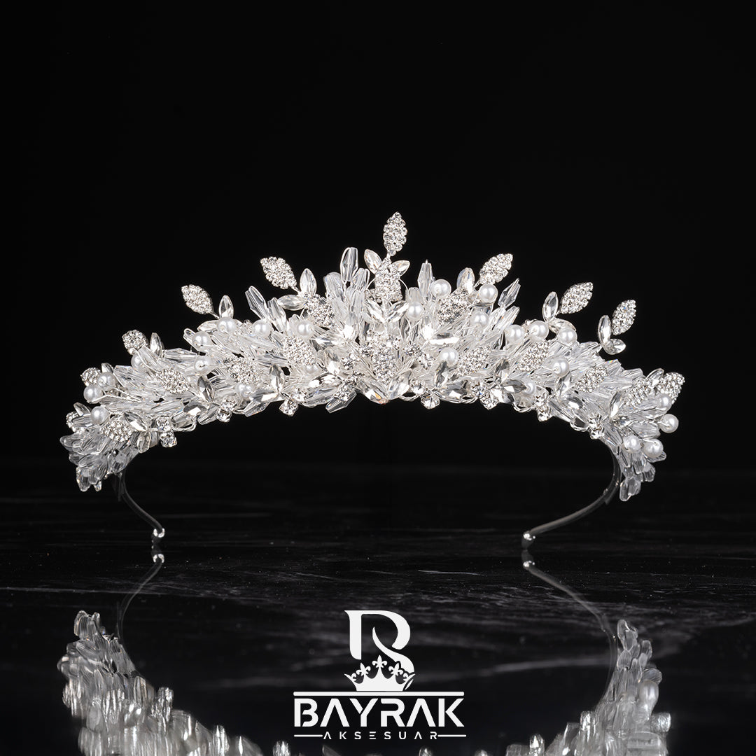 MİRA - 820- / 3 Boyutlu Gelin Tacı