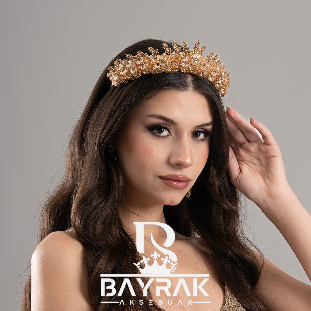 MİRA - 910- / 3 Boyutlu Gelin - Kına  Tacı