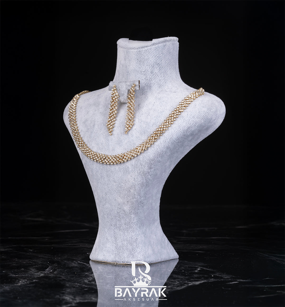 ILARIA 208 | GOLD /GÜMÜŞ KAPLAMA GELİN SETİ