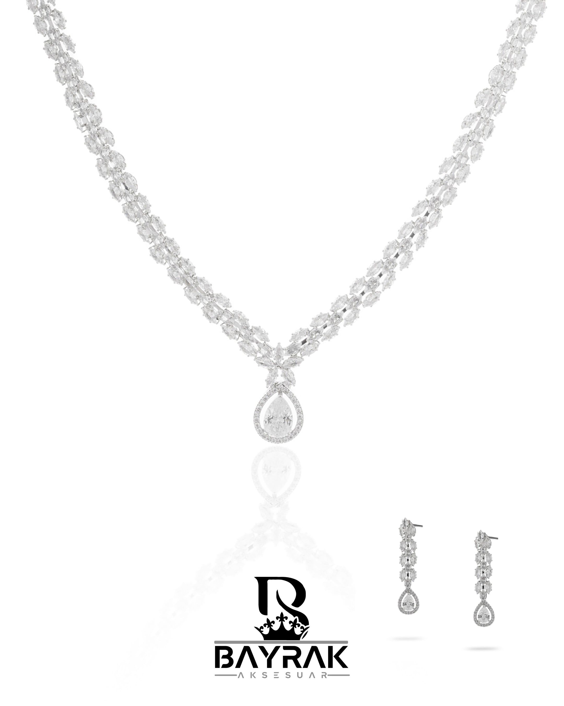 Rosa -430- | Zirkon Taşlı Takı Seti