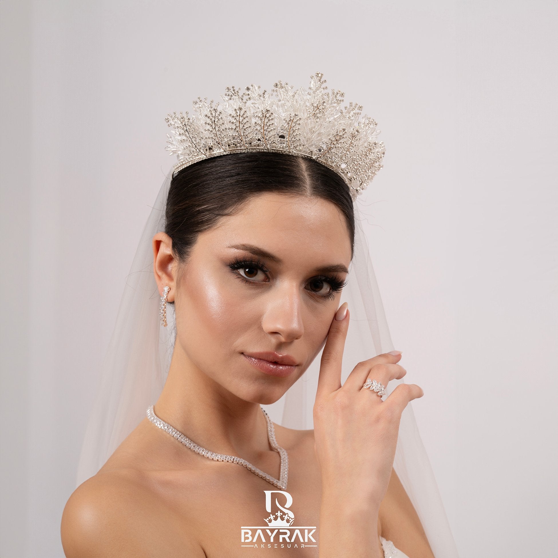 Lotus -334- 3 Boyutlu Gelin Tacı