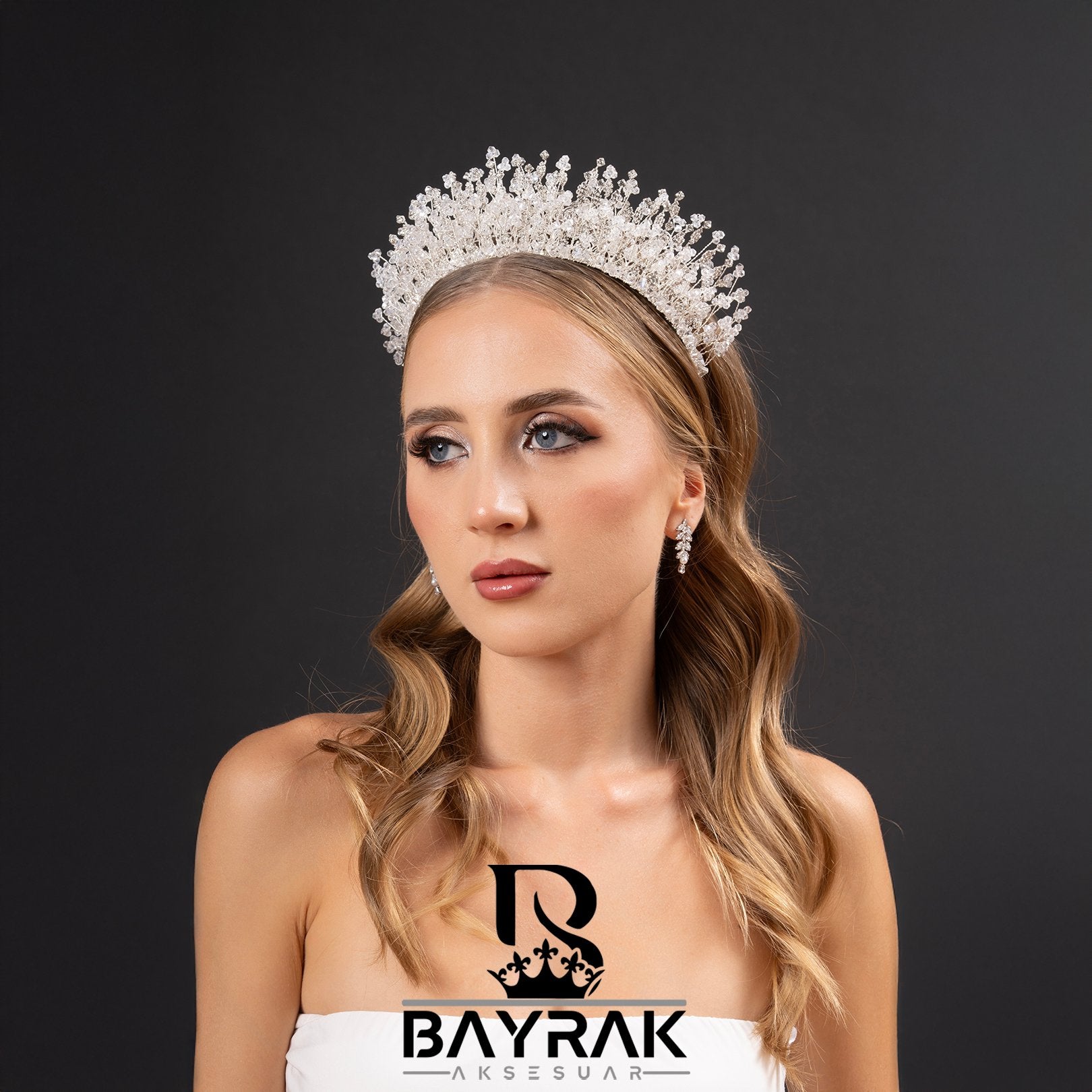 MİRA - 855 - / 3 Boyutlu Gelin Tacı