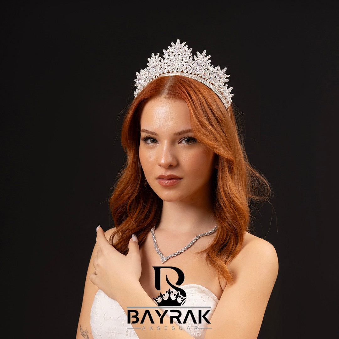 LİGHT -236- / Zirkon Taşlı Gelin Tacı