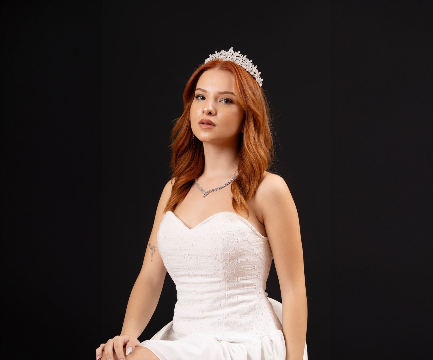 LANA -254- / Zircon Stone Bridal Crown