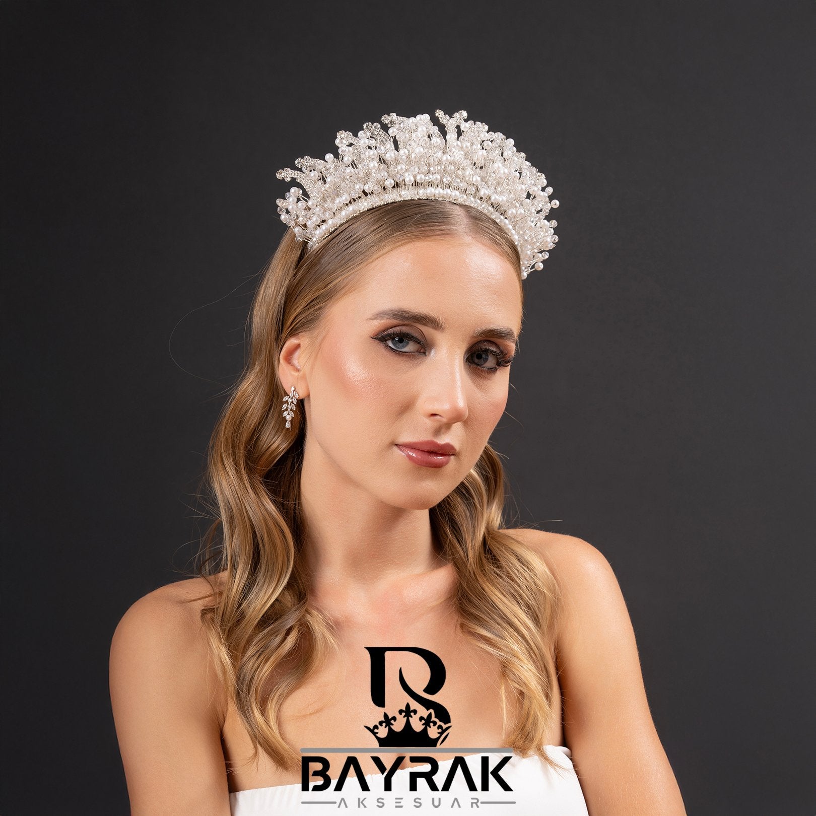 MİLANO - 880 - / 3 Boyutlu Gelin Tacı