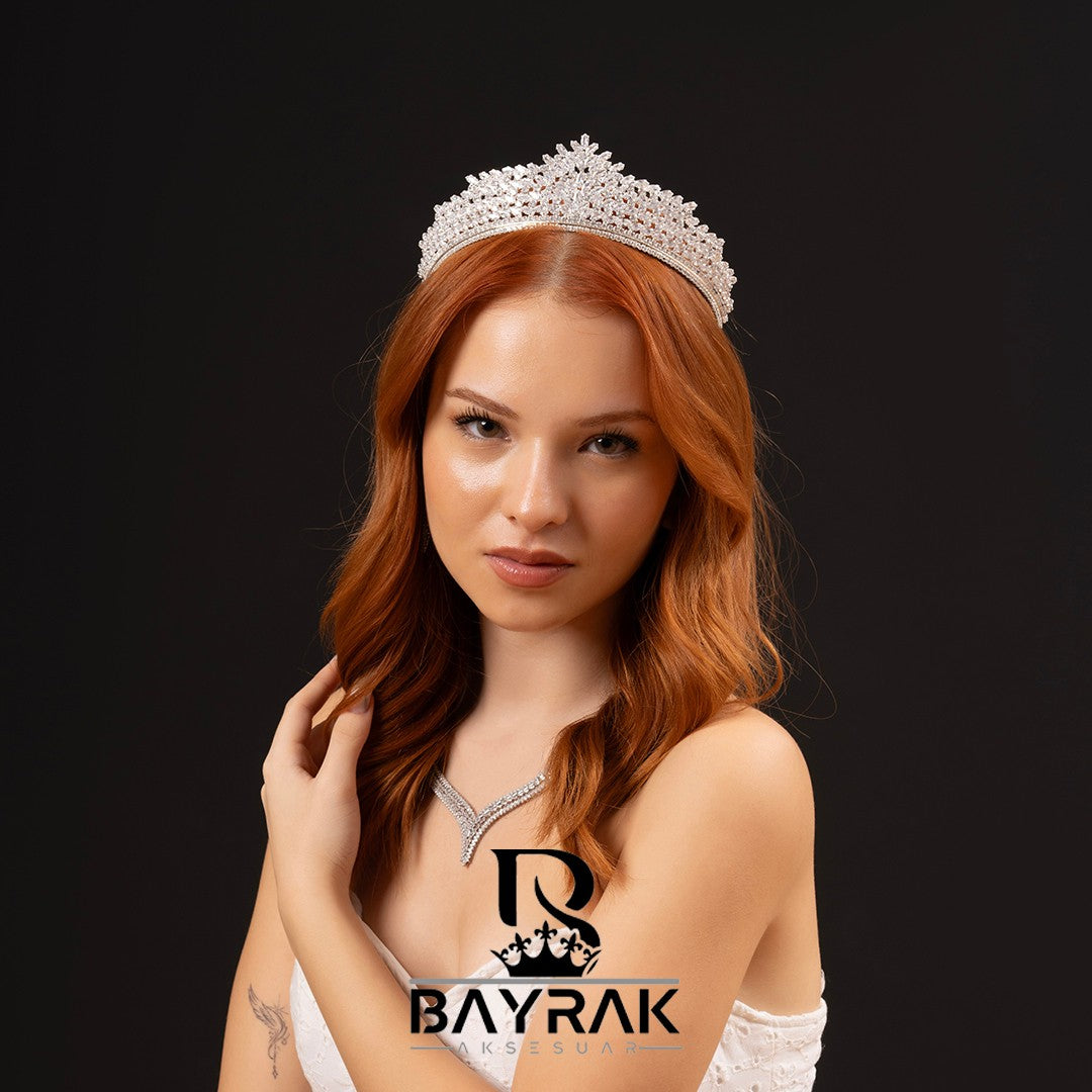 LANA -296- / Zircon Stone Bridal Crown