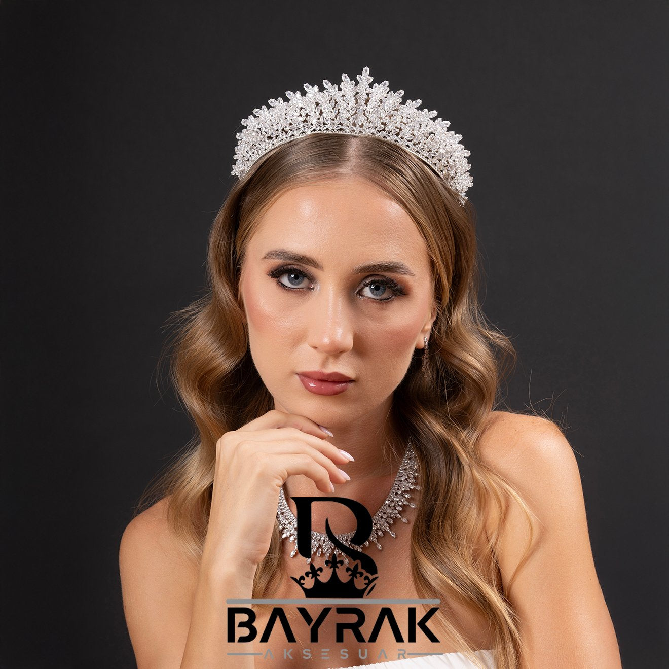 VELORİA - 915 - / Zirkon Taşlı Gelin Tacı