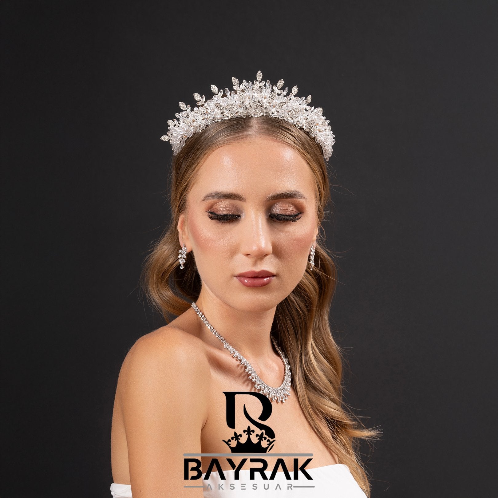 MİRA - 820- / 3 Boyutlu Gelin Tacı