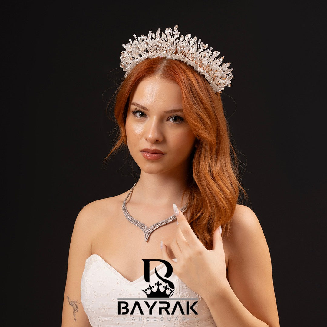 MİLANO -757- / 3 Boyutlu Gelin Tacı