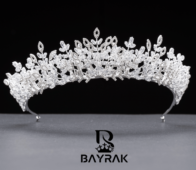 Maira -563- 3 Boyutlu Zirkon Taşlı Gelin Tacı