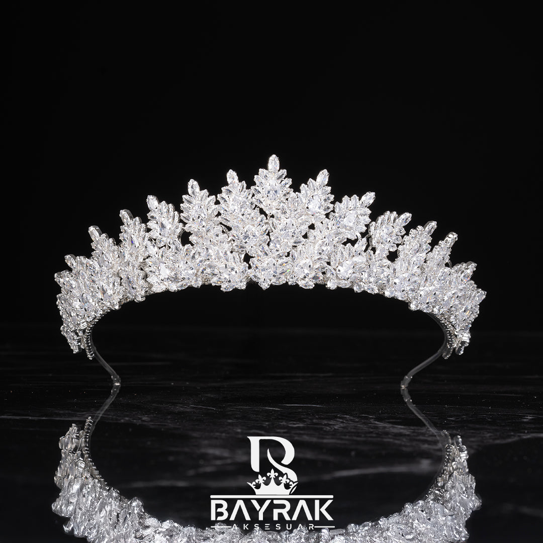 ELARİS 580 | 3 Boyutlu Zirkon Taşlı Gelin Tacı