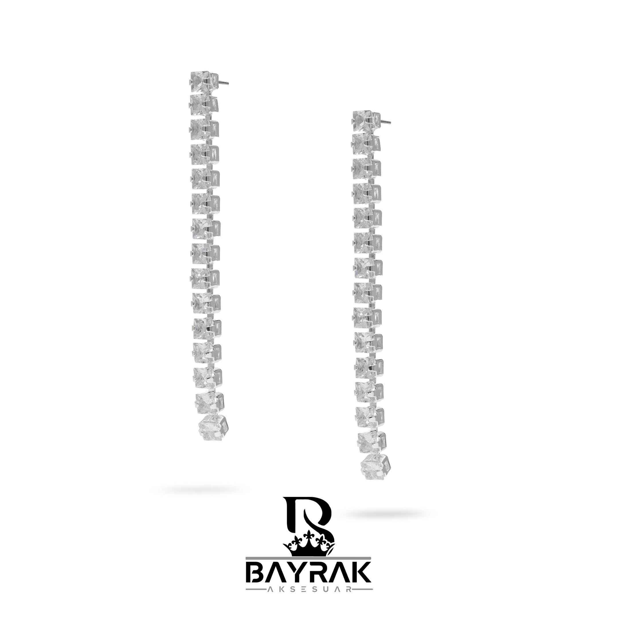 AURA 721 Rodyum Kaplama Zirkon Taşlı Takı Seti