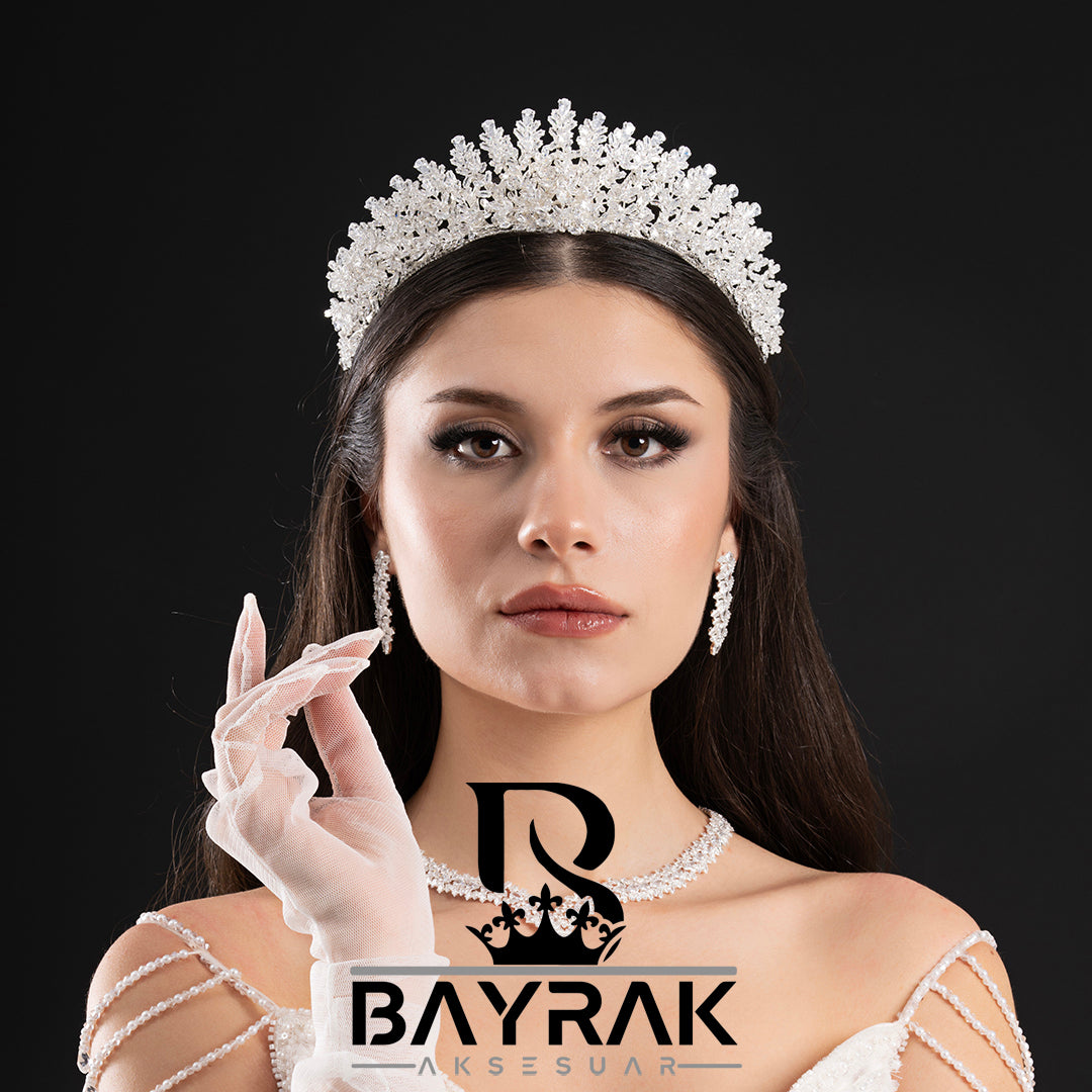 ELARIS - 525 - / Zircon Stone Bridal Crown