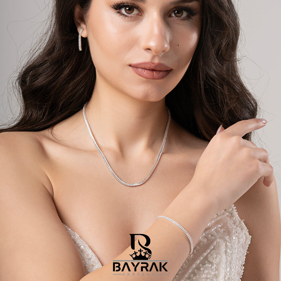ILARIA - 170 - / Zircon Stone Waterway Bridal Set