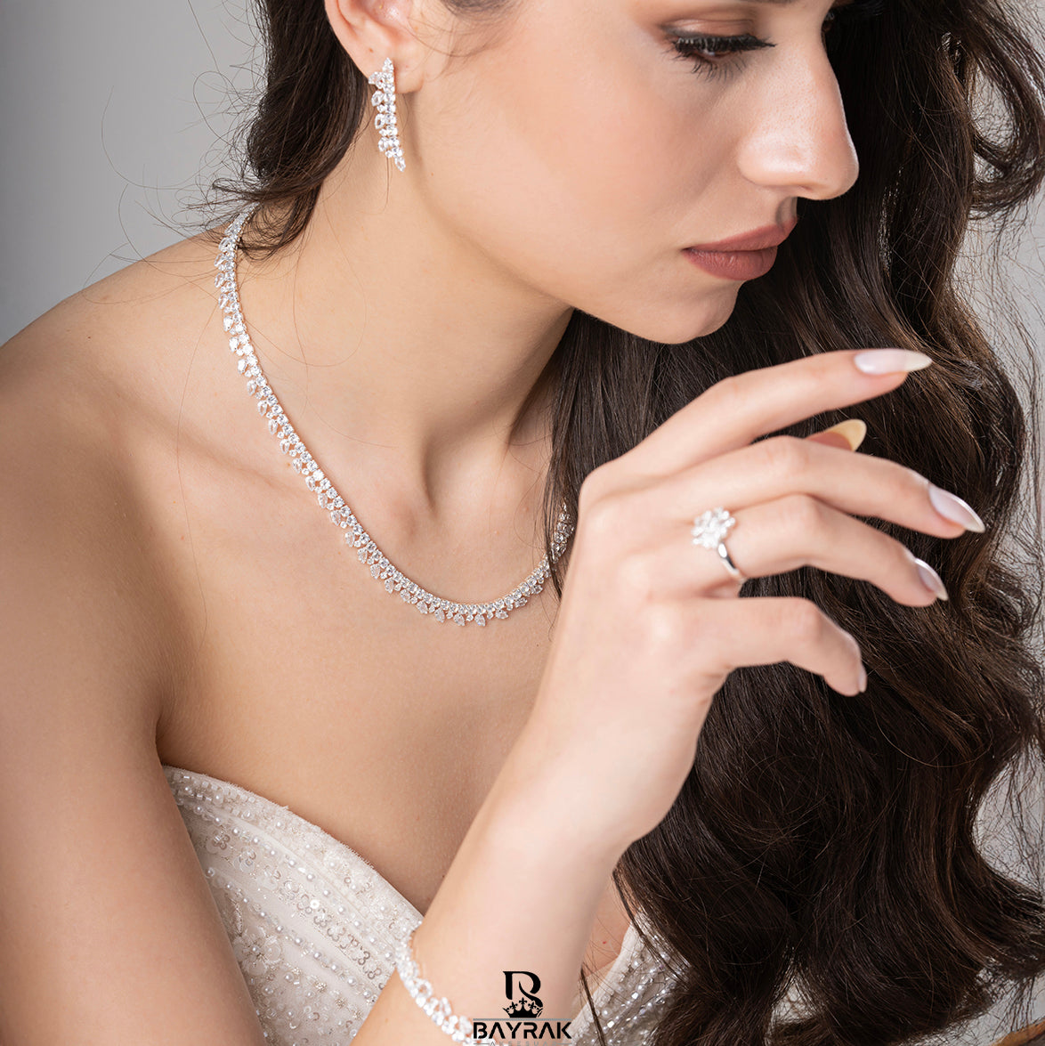 ILARIA - 830 - / Zircon Stone Bridal Set 