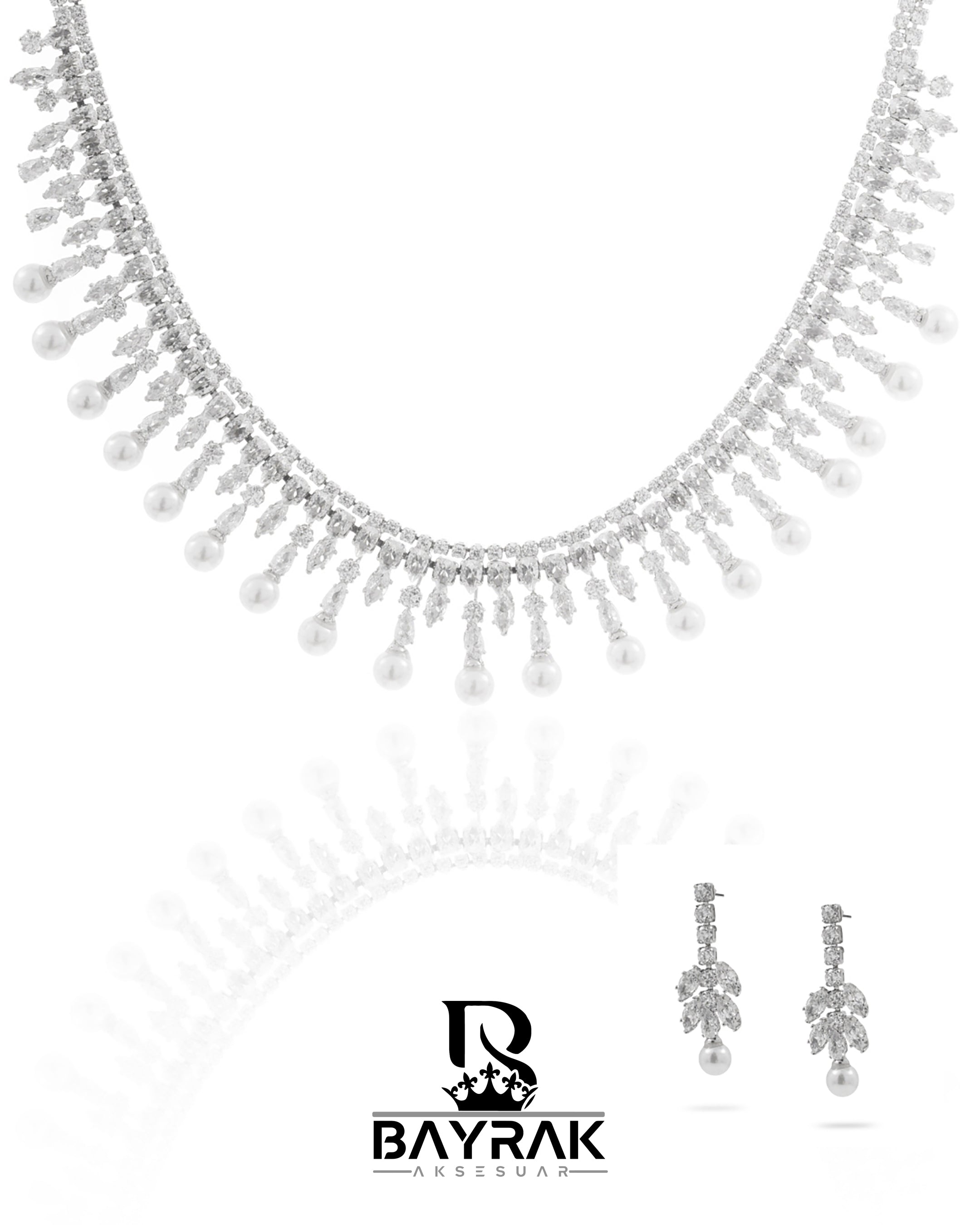 Rosa -394- |Zirkon Taşlı Takı Seti