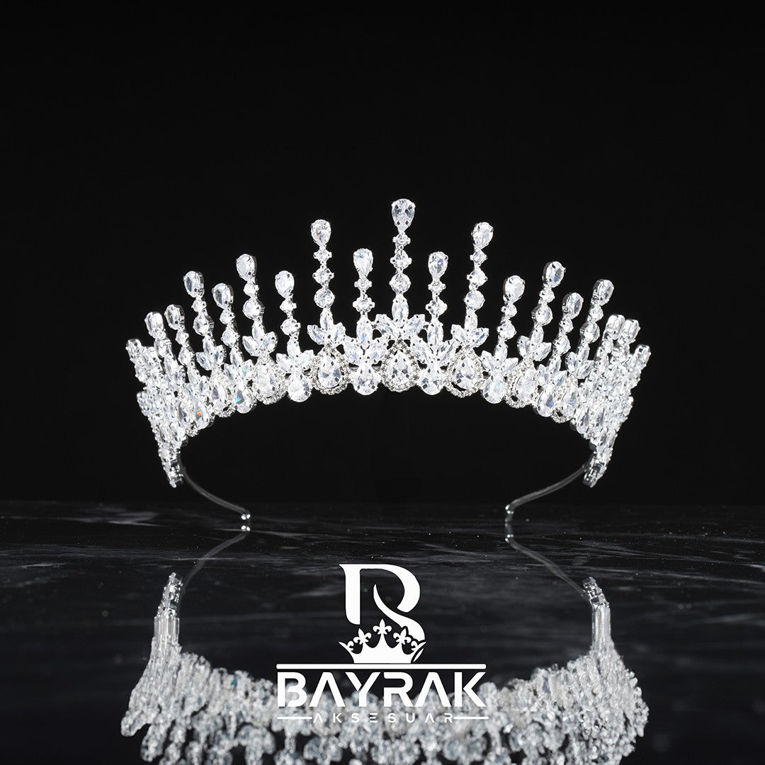 LİA -797- / Zircon Stone Bridal Crown