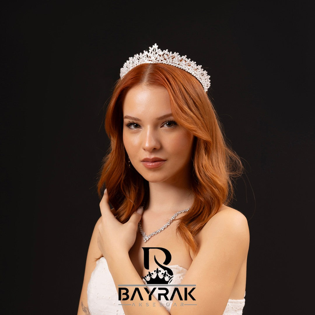 LANA -295- / Zircon Stone Bridal Crown