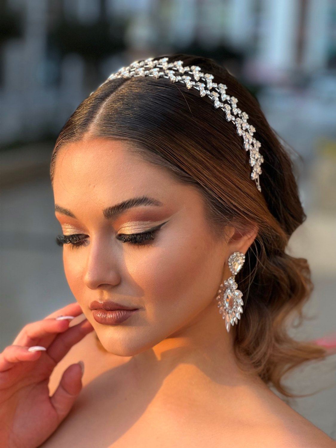 ADEN-113-/Double Row Bridal Crown