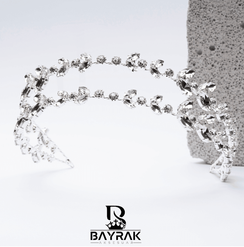 Hera -313- Double Row Bridal Crown