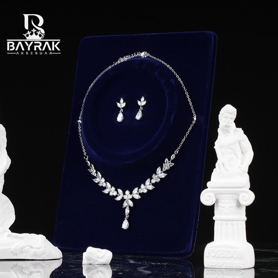 AURA - 740- / Zircon Stone Bridal Set